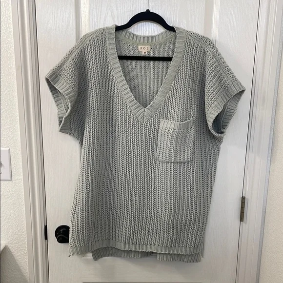 POL Mint Knit Sweater Short Sleeve Top - Picture 1 of 3